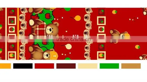 Lovely Bear Design Microfiber Fabric for Bed Sheet for Africa Market