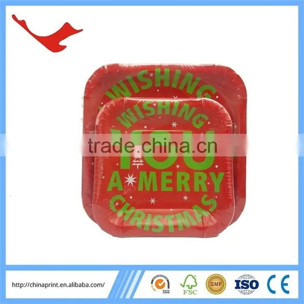 005 Decorative Christmas Make Disposable Paper Plate Cheap photo-4