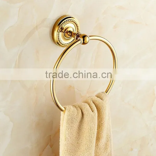 Gold Color Round Shape Towel Ring Solid Brass Towel Ring ,Bathroom Hardware Product,Bathroom Accessories Acrylic Towel Ring
