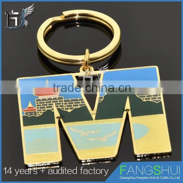 Top Quality Metal Diamond Alphabet Letters Keychain Hot Sell photo-2