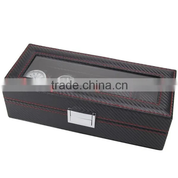 Chinese Factories Wholesale Custom Carbon Fiber 5 Watches Boxes, Fashion Beautiful Gift Box photo-4