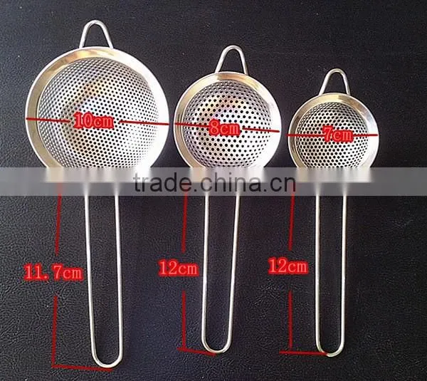 Highly Polished Satin-finished 18/10 Stainless Steel Kitchen Utensils Skimmer Integrated Hanging Loop S63 photo-3
