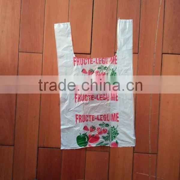 Vest,T-shirt Plastic Grocery Bags on Roll HDPE Customed Printed photo-2