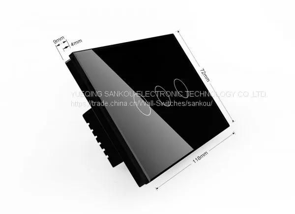 US Standard One Gang Two Way Crystal Glass Panel Touch Switch photo-3