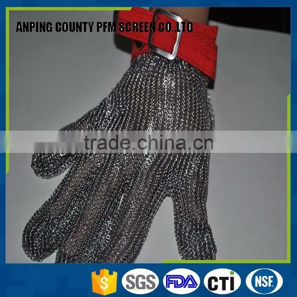 Stainless Steel Mesh Hand Safty Cut Resistant Chain Mail Gloves for Buthcer photo-4