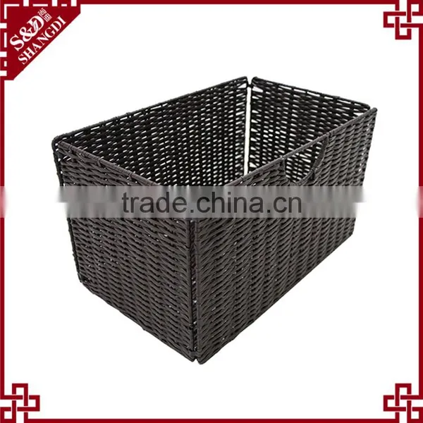 Wholesales Washable PE Rattan Handewoven Folding Plastic Basket Used for Hotel Laundry Storage photo-5
