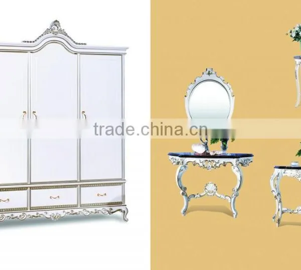French Rococo Wardrobe, European Royal Bedroom Wardrobe Furniture photo-4