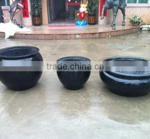 Black Round Strong Flowerpot photo-6