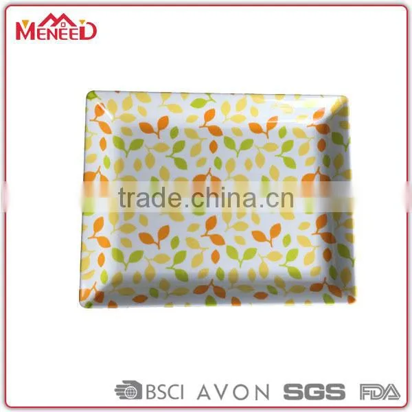 Antislip Melamine Mealtime Houseware Peresonalized Bulk Plastic Tray for Food photo-3