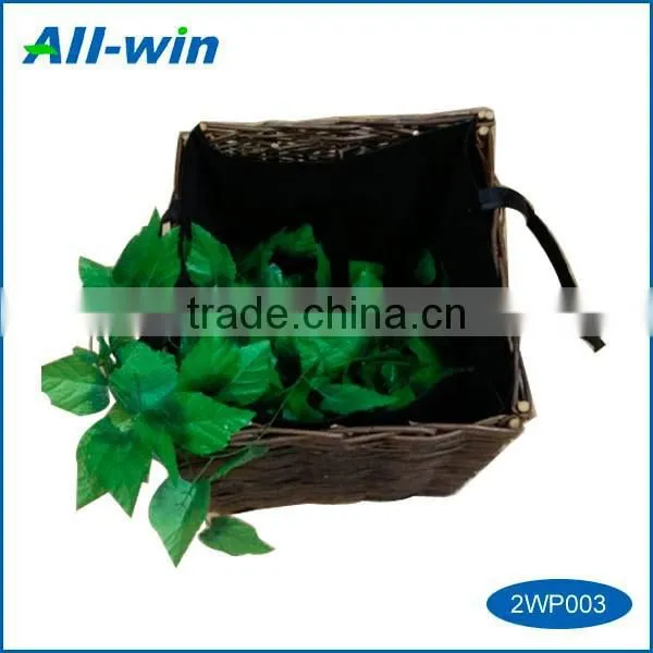 High Quality Easy Use Antique Rattan Basket Garden Willow Planter photo-2