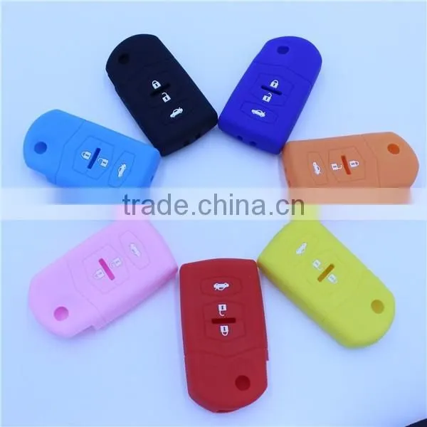 NEW SILICONE HOT BRIGHT CAR KEY COVER CASE FOR MAZDA MPS CX7 CX9 photo-5