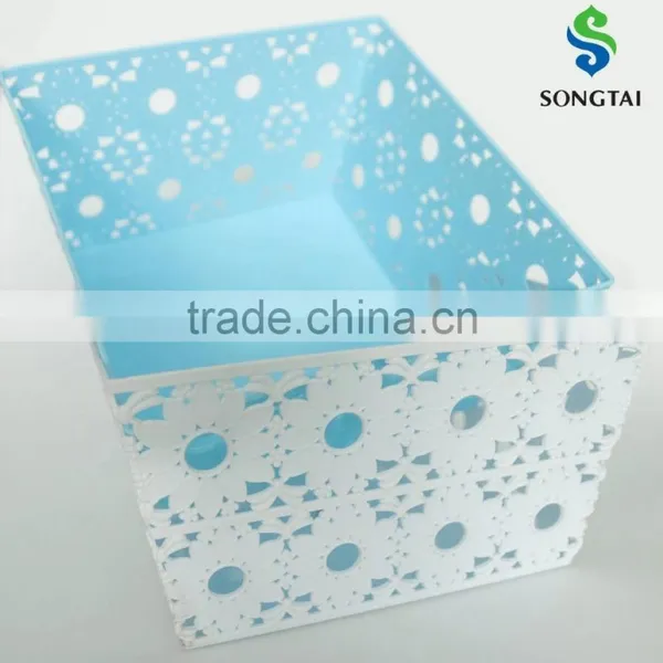2016 New Style Plastic pp Square Fruit Basket With Sunflower photo-6