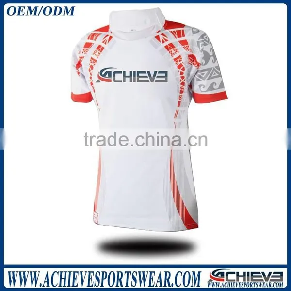 Full Sublimated Men Rugby Training t Shirts Professional Sports Rugby Uniforms photo-4