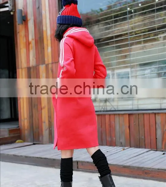Women Fashion Long Sleeve Midi Length Black Casual Autumn Hoodie Dress photo-4