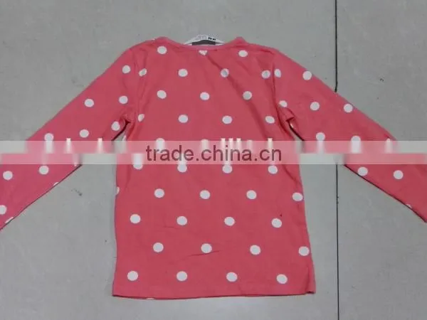 Yiwu Stocks Lots Girl's Most Popular Long Sleeve Pink T-shirt photo-6