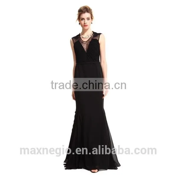 New V Neck Spaghetti Strap Online Univision Boutique Sequin Fabric Long Mermaid Evening Dress photo-3