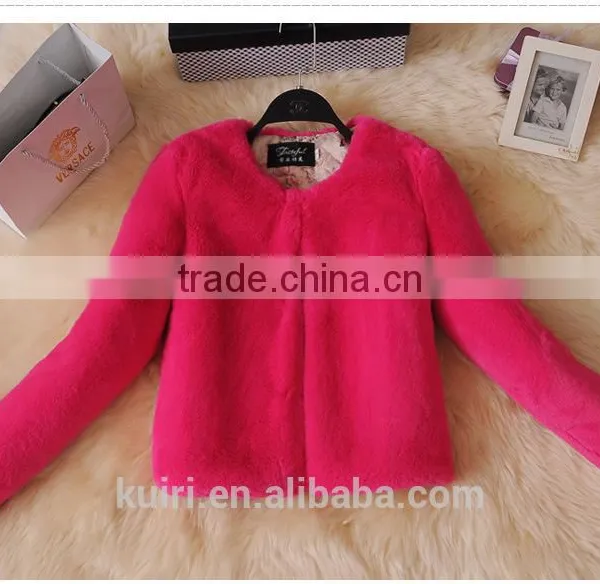 Winter Woman Fur Coat Girl Rabbit Fur Solid Brand Specials Short Jacket Rabbit Fur Coat photo-5