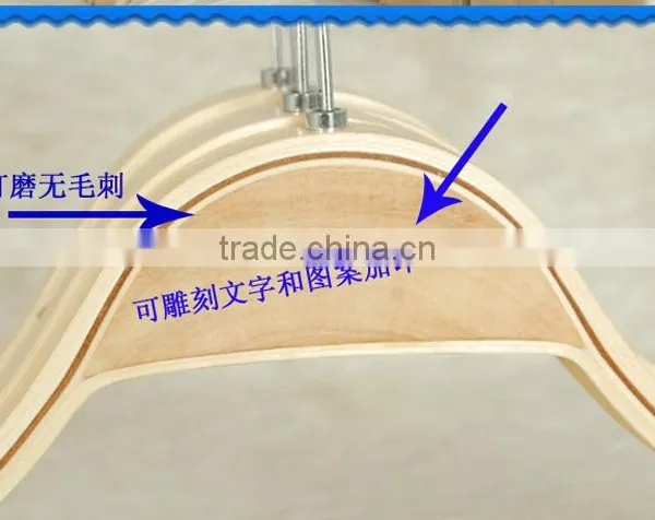China Factory Deluxe Shirt Wooden Hanger Natural Wood Collection Slack Pants Hanger Strip-type Wooden Tie&belt Hanger photo-2