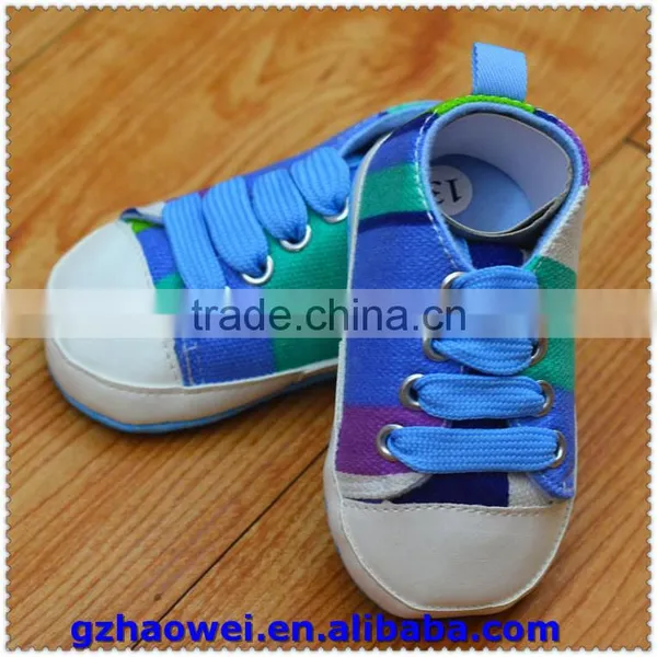 Colorful Stripe Printed Baby Girl's Sportschuhe photo-3