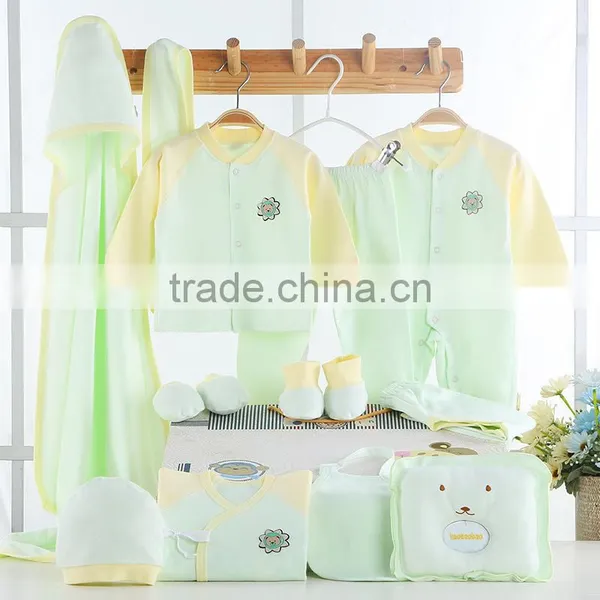 2017 Wholesale Summer 100% Cotton Baby Clothes Clothing Set Newborn Baby Cotton Clothes Baby Gift Set Clothes photo-2