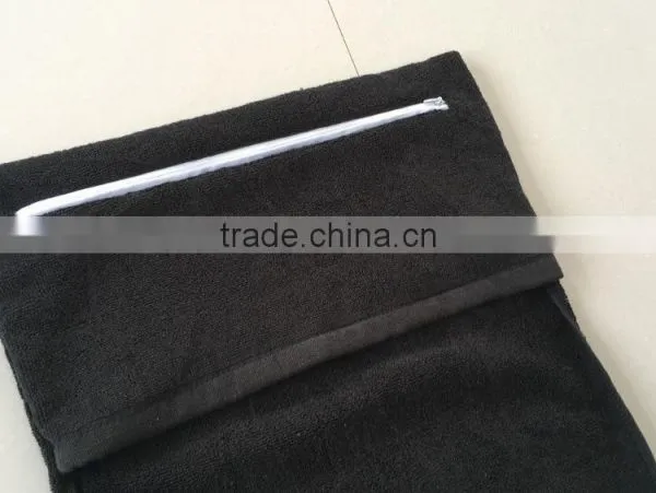 100 Cotton Zipper Pocket Customized Sports Towel photo-4