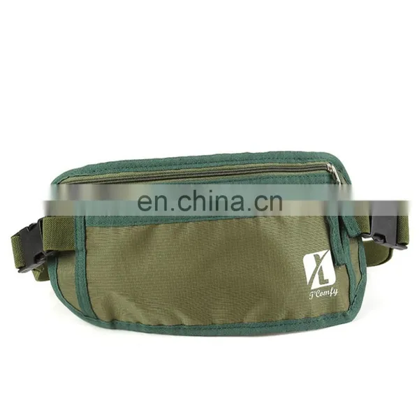 Printed Dark Green Travel Nylon Rfid Money Bag Women Waist Wallet photo-3