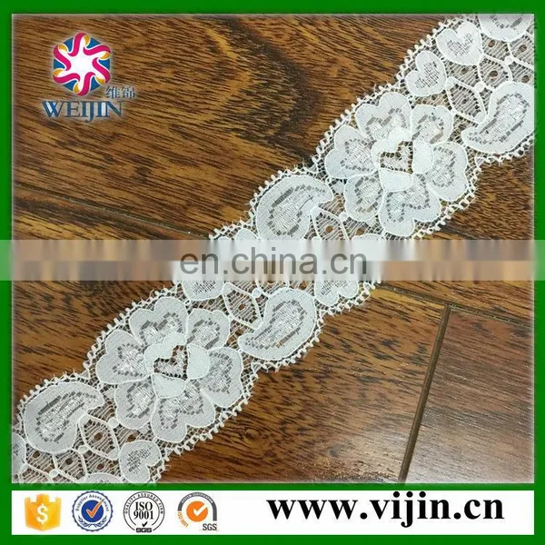 Nylon Elastic Knitted Narrow Laces for Underwear China Factory