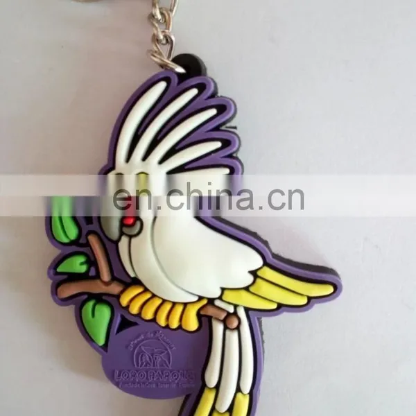 3D Custom Dolphin Shaped Soft Pvc Heart Lovers Keychain photo-6
