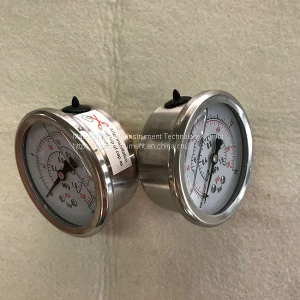 63mm 1.6Mpa Crimped Ring Back Connection Stainless Steel Pressure Gauge photo-5