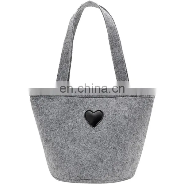 Big Space Green Color Christmas Small Bags Shopping Felt Tote Bag photo-6
