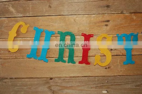 Fabric Banner Felt Hanging Pennant Flag Wall Art Custom photo-6