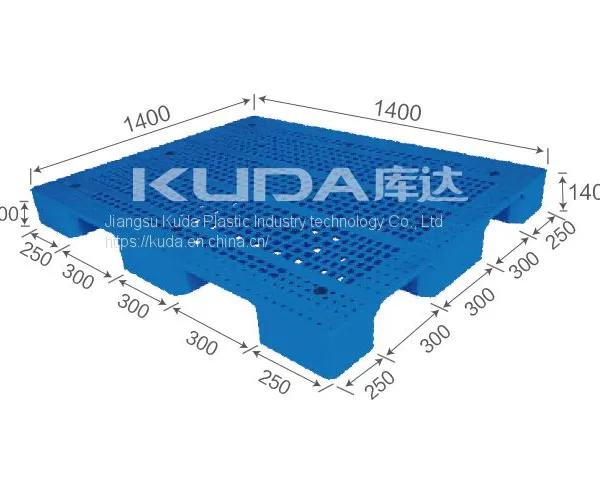 Chemical Resistant of China Manufacturer Good Quality 1414A WGJJ PLASTIC PALLET（BUILT-IN STEEL TUBE）