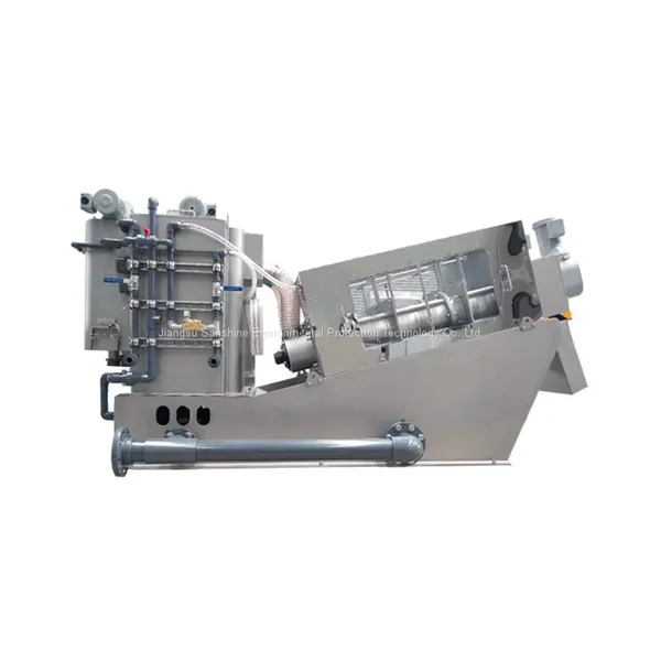 Sludge Dewatering Machine Multi Disc Screw Press For Textile Wastewater Treatment Plant