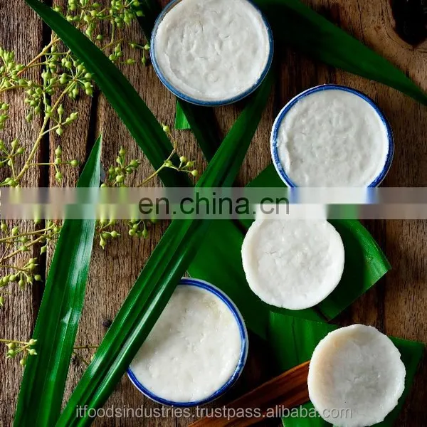 Coconut Milk Custard in Small Porcelain Cup ,Thai Puff