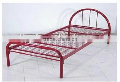 Cheap Heavy Duty Metal Strong Dormitory Military Double Steel Army Bunk Bed With Iron Stepladder photo-4