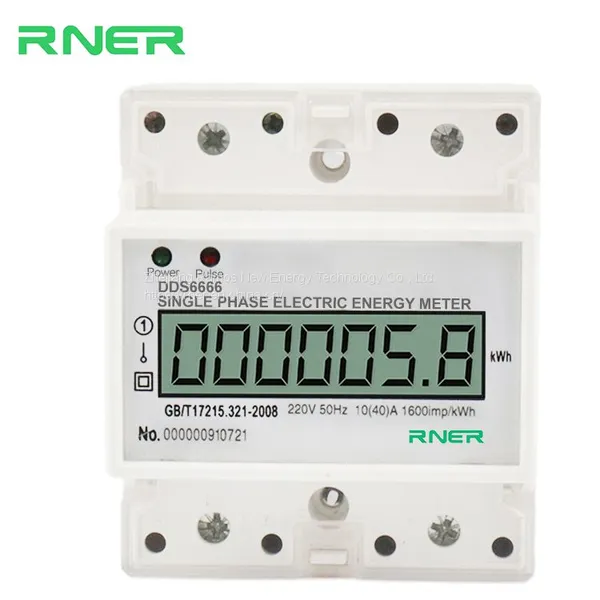 Kwh Single Phase Din Rail Electric Energy Mechanical Counter Meter Watt Hour Digital Power Single Phase Meters photo-2