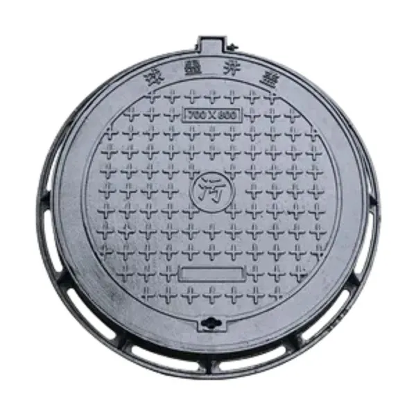 Hot Selling EN124 500*500mm 600*600mm Ductile Iron Road Waterproof Black Round Half Weight Jingdong Model 12 Manhole Cover photo-5
