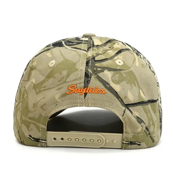 Camouflage Baseball Cap Fabric Contrast Brim Puff Print Letters Breathable Field Outdoor Headwear photo-4
