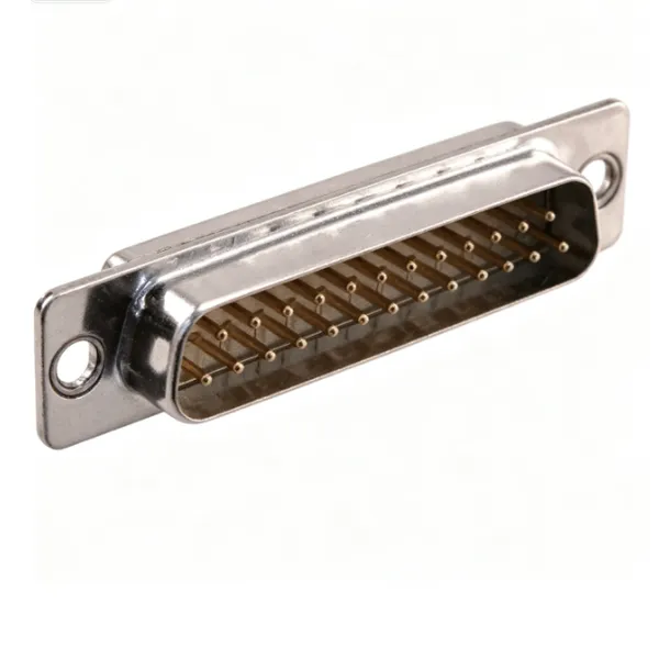 HARTING 09670255615 25 Position D-Sub Male Plug Connector Straight Solder Cup Gold Plated Contacts for Industrial Cable Connection