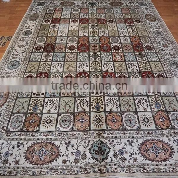 8x10 Foot Hand Knotted Turkish Tribal Cashmere Silk Carpet photo-5