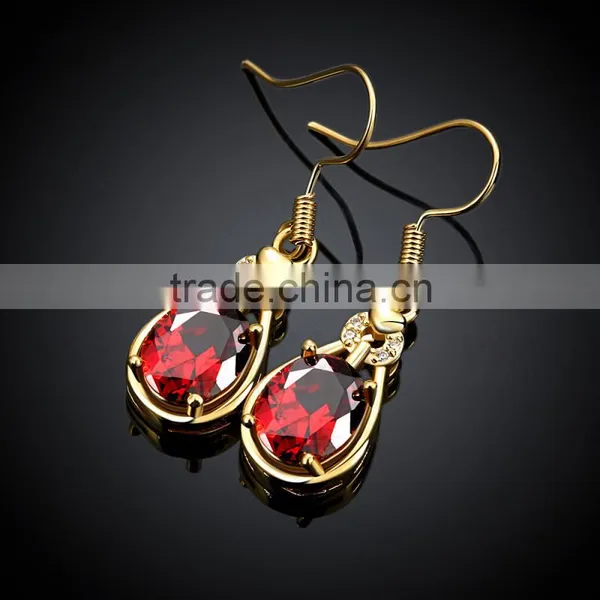 2015 Latest Fashion Jewellery Indian Gold Crystal Drop Earrings photo-5