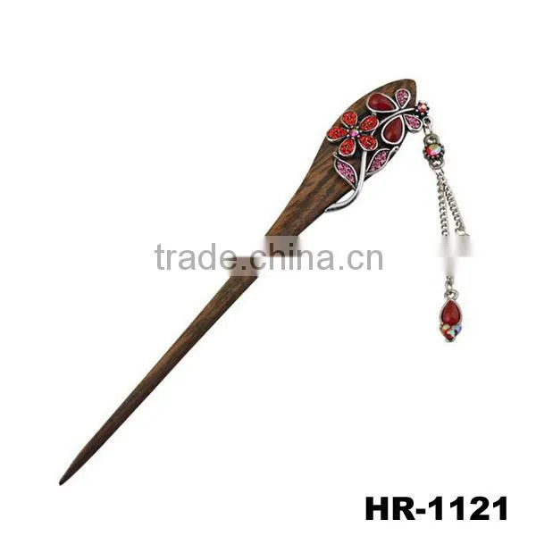 Fashion Beautiful Handmade National Wood Hairpin