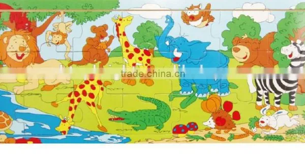 2014 Popular Child Toys Silk Screen Printing 21 Pcs Car Bus Plane Boat Design Custom Jigsaw Puzzle photo-3