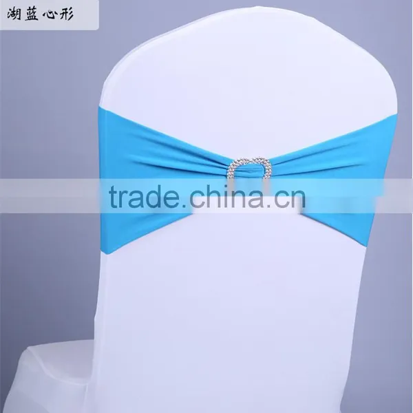 Heart Ornament Elastic Wedding Chair Cover Sashes Party Banquet Decoration Bow photo-2