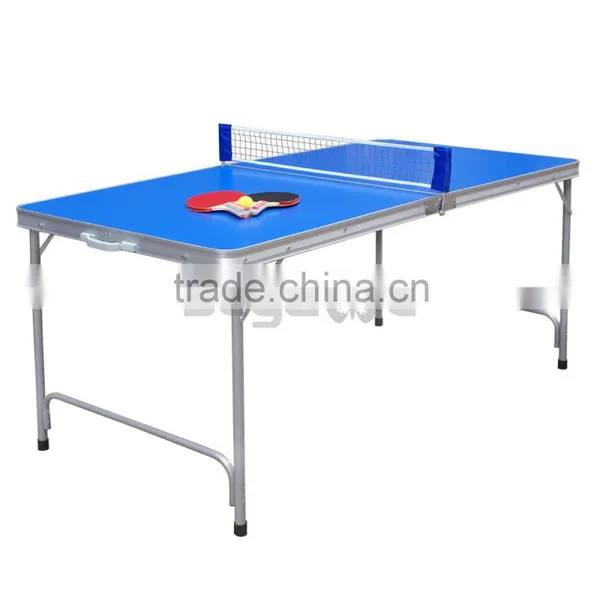 Practice Table Tennis Ping Pong Game Table Indoor Folding Midsize 2 Wood Paddle photo-6
