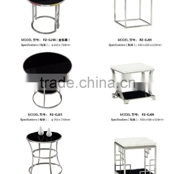 Round Small Glass Cafe Style Table Chairs Factory Sell Directly FZ36 photo-2