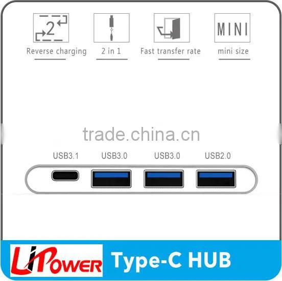New Design Aluminum Usb 3.1 Charge Type C Hub photo-5