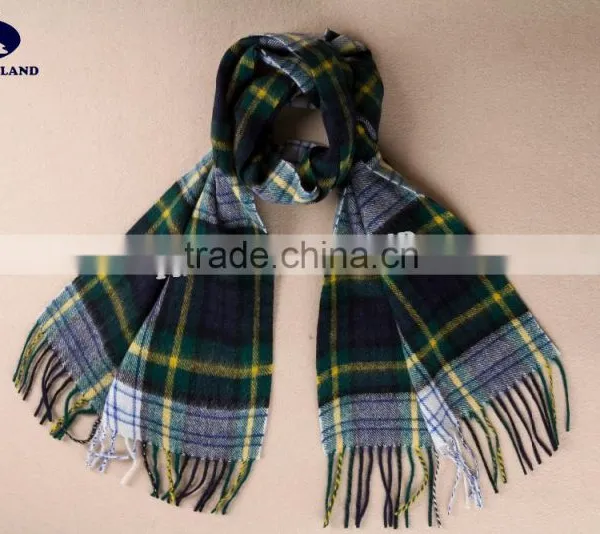 Wool Cashmere Scottish Tartan Scarf