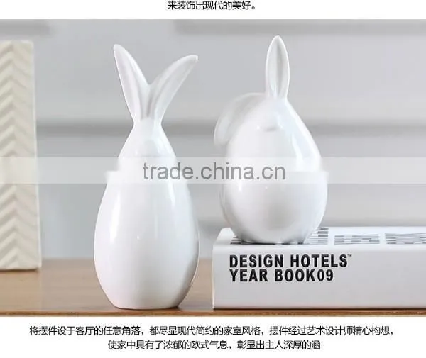 Jingdezhen BHM-123 Ceramic Easter Rabbit Figurines Collectables Decoration Wholesales photo-2