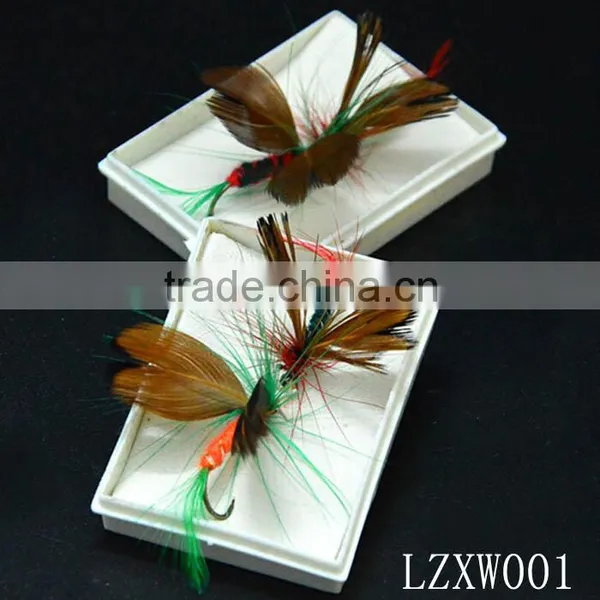 Pheasant Feather Plumage Fly Fishing Lure Pin Hook LZXW001